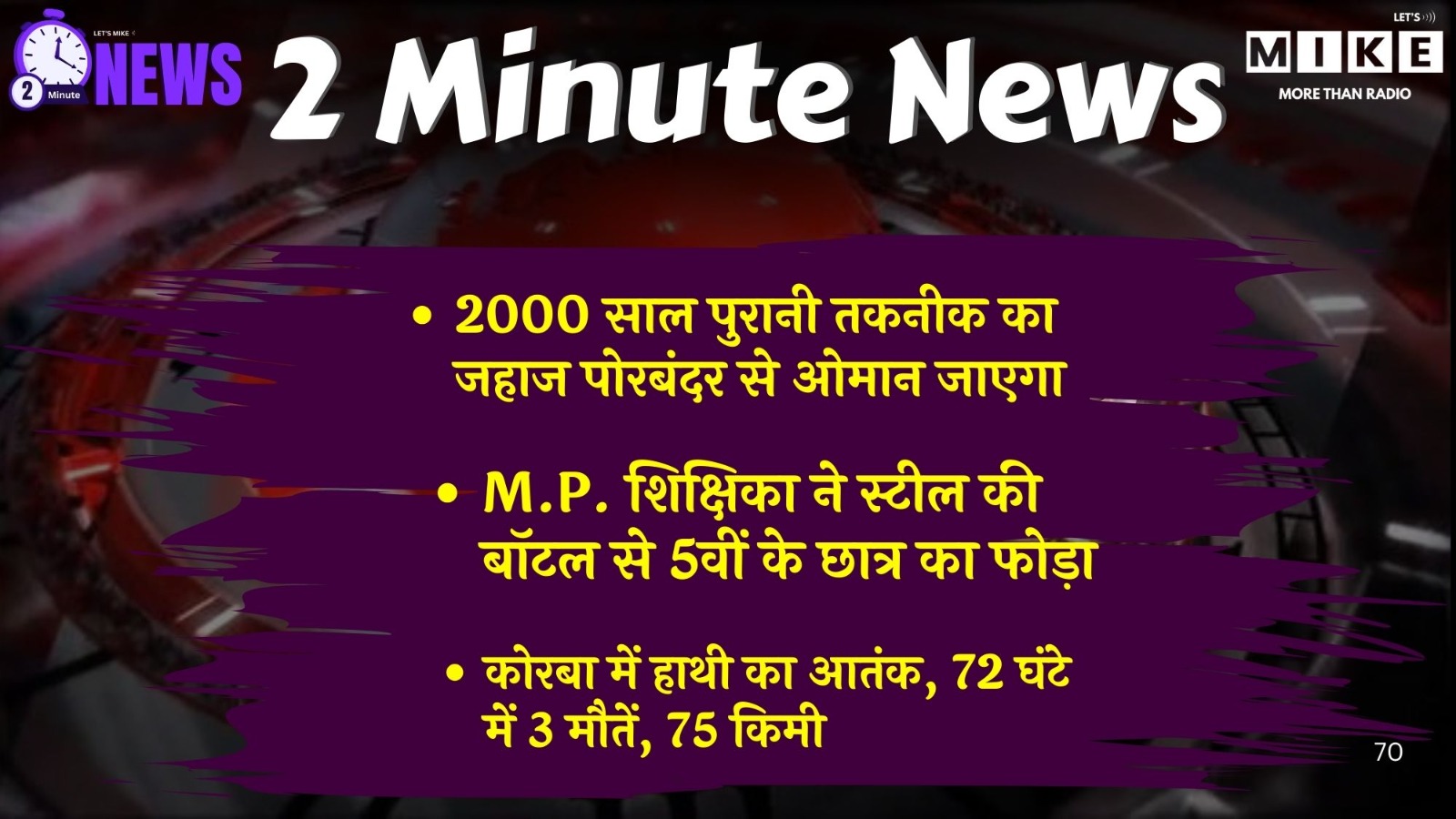 2000 साल पुरानी तकनीक का जहाज | हाथी आतंक | ठंड का कहर | 2 Minute News