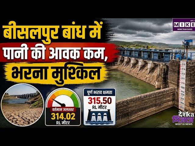 Bisalpur Dam Water Level: मानसून की बेरुखी से बीसलपुर बांध की चिंता बढ़ी ।